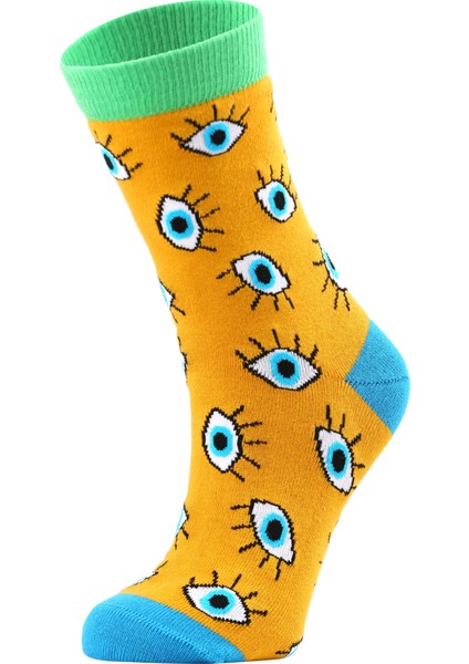 %80 Pamuklu Rengarenk Rahat ve Şık 4 Mevsim Kadın Çoraplar Serisi