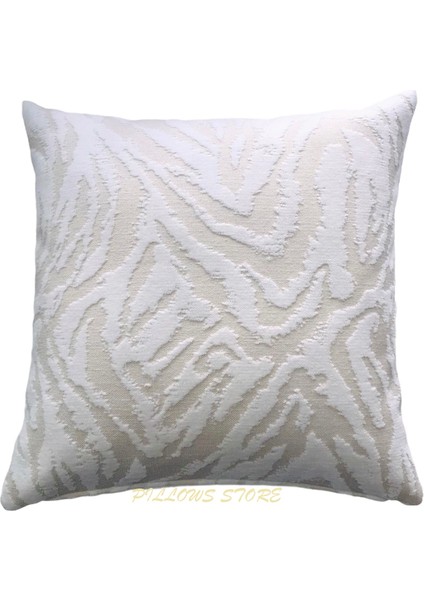 Zebra Desenli Beyaz Kırlent Kılıfı 45CM*45CM
