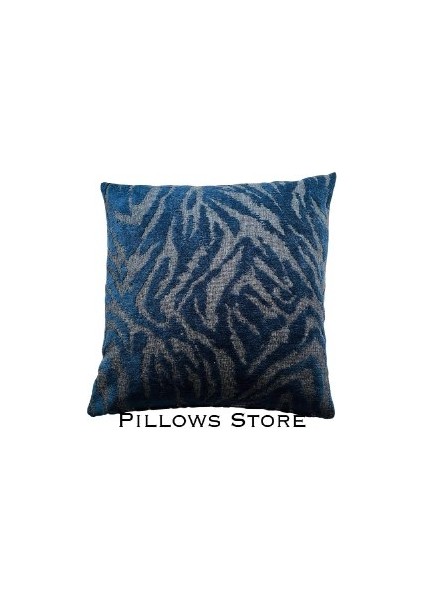 Zebra Desenli Lacivert Kırlent Kılıfı 45 Cm*45 cm