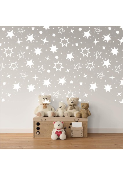 Yıldız Yağmuru Karışık Konsept Duvar Dekorasyon Sticker 200 Adet Beyaz indirimleri