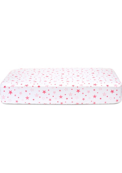 Lastikli Pembe Yıldızlı Fitted Bebek Çarşafı 70x110 fırsatları