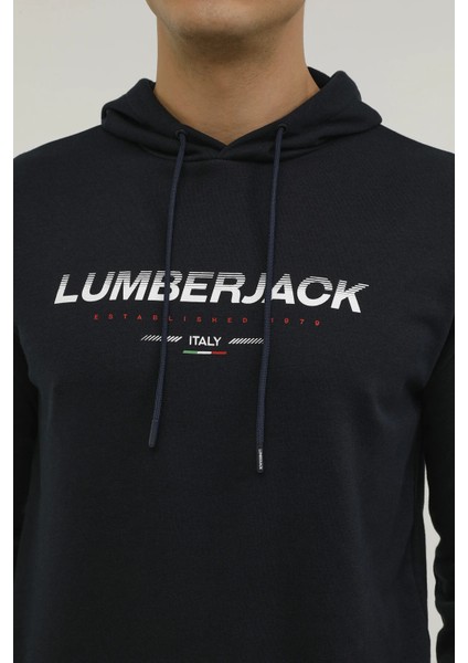 Kapüşonlu Slim Fit Lacivert Erkek Sweatshirt 2WSD10502PR fırsatları