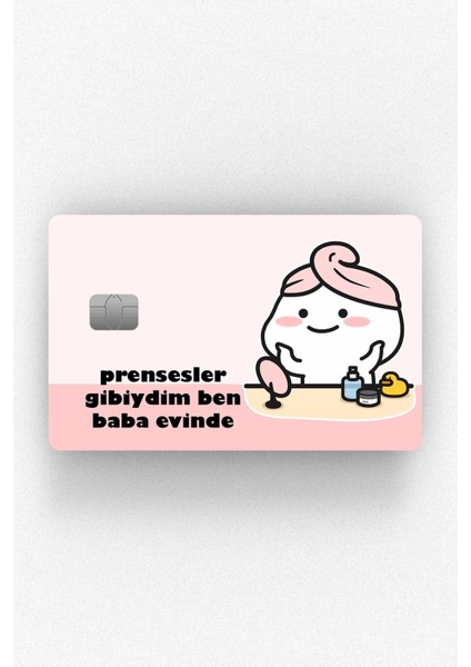 Qubby Prensesler Gibi Kredi Kartı & Akbil Sticker Kaplama
