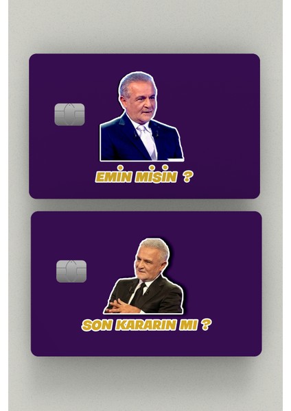2'li Kenan Işık Soru Kredi Kartı & Akbil Sticker Kaplama