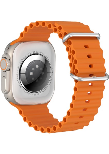 Watch 8 Ultra Turuncu Akıllı Saat Apple iPhone ve Android Tüm Telefonlara Uyumlu
