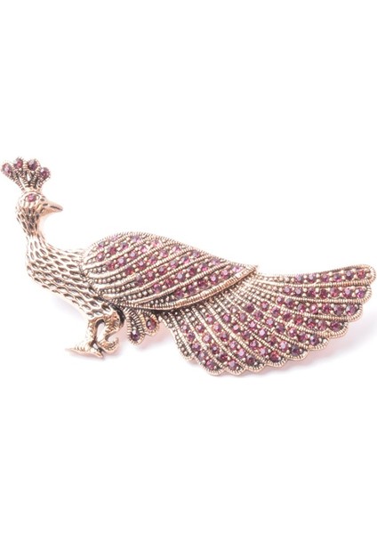 Broş Fıgurlu Otantık Desenli Bronz Kristal Taşli fiyatları