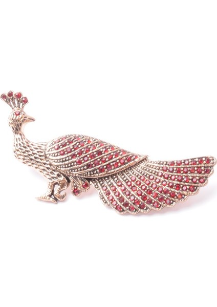 Broş Fıgurlu Otantık Desenli Bronz Kristal Taşli fiyatları