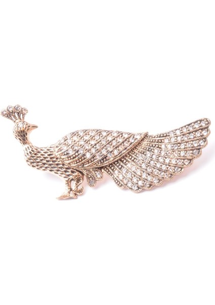 Broş Fıgurlu Otantık Desenli Bronz Kristal Taşli fiyatları