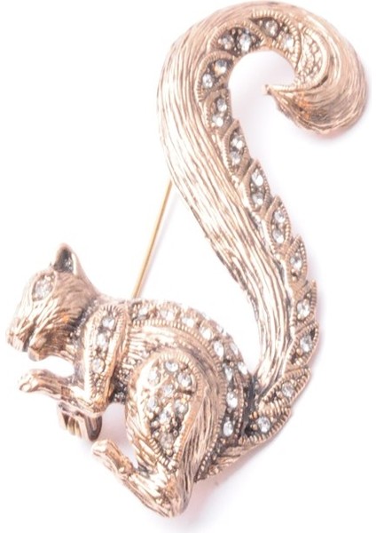 Broş Fıgurlu Otantık Desenli Bronz Kristal Taşli fiyatları