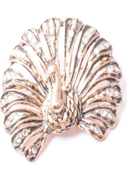 Broş Fıgurlu Otantık Desenli Bronz Kristal Taşli fiyatları