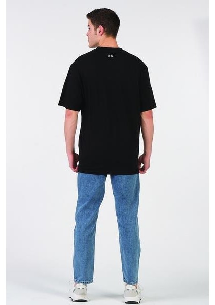Oversize T-Shir Moon Siyah