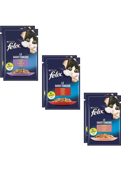 Karışık Yetişkin Kedi Yaş Mama - 85 G x 6 Adet