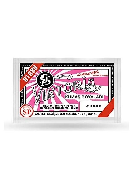 01 Pembe Kumaş Boyası
