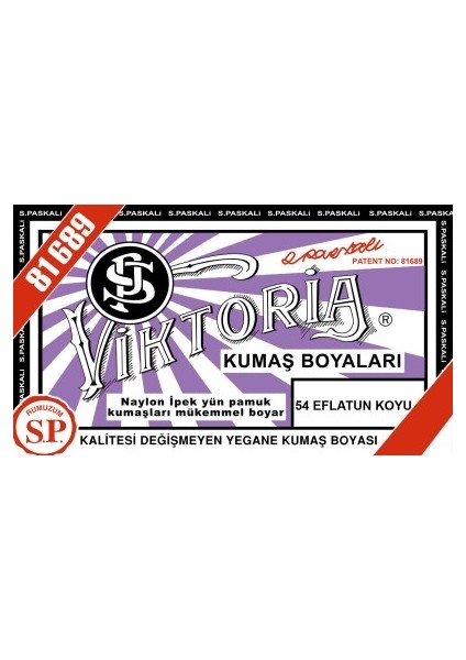 Toz Kumaş Boyası - 54 Eflatun Koyu
