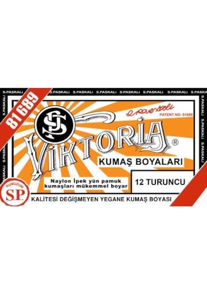 Toz Kumaş Boyası 12 Turuncu Renk İpek Yün Pamuklar İçin Uygun