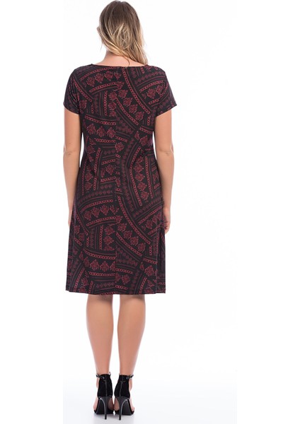 Kadın Bordo Bel Detaylı Elbise fiyatları