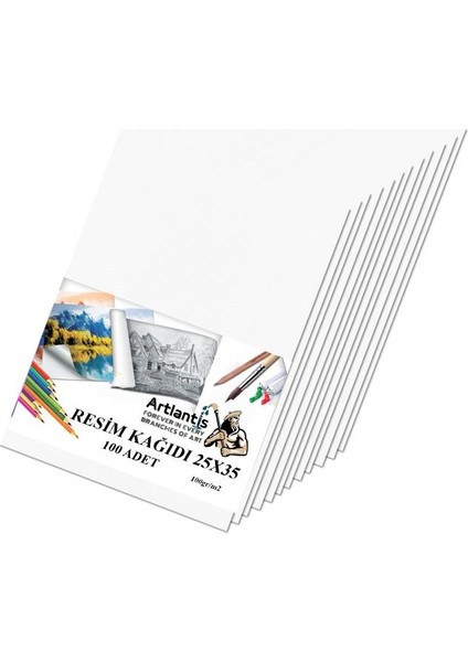 Resim Kağıdı 25X35 100 Lü 100 gr 1 Paket 25*35 Resim Kartonu fiyatları