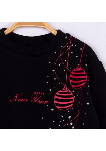 NK-33642 Happy New Year Baskılı Sweat