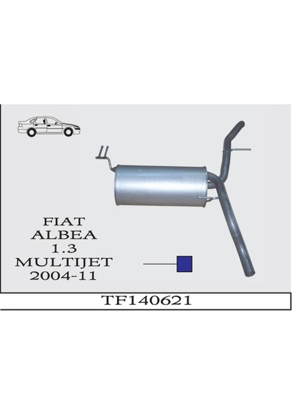 Fıat Albea 1.4i 2007> Ara Boru Egzoz Susturucu