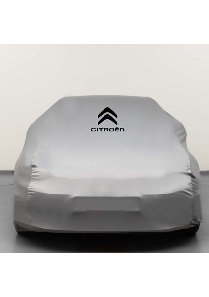Citroen C4 (2007-2011) Gri Otomobil Kumaş Logolu Penye Oto Örtüsü