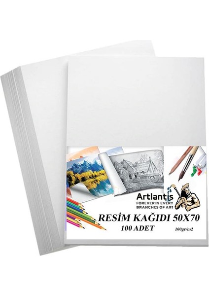 Resim Kağıdı 50X70 100 Lü 100 gr 1 Paket 50*70 Resim Kartonu
