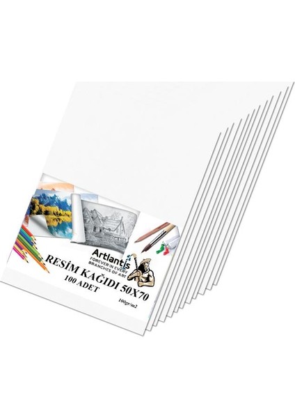 Resim Kağıdı 50X70 100 Lü 100 gr 1 Paket 50*70 Resim Kartonu