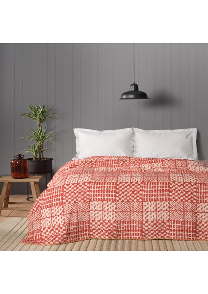 Eva Kiremit Çift Kişilik Pamuk Battaniye