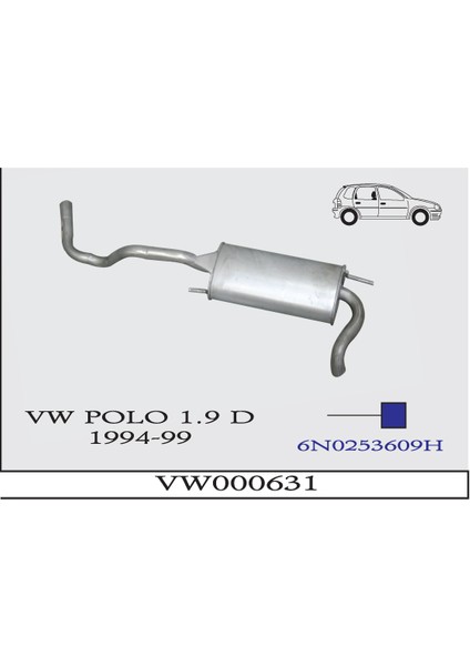 Vw Polo 3 Classic 1.6i 1995-2001 Ön Egzoz Susturucu