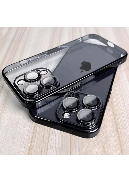 iPhone 13 Pro Max Kılıf 3D Kamera ve Lens Mercek Korumalı Ultra Lüks Razer Plating Case