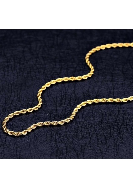 Unisex Altın Kaplama Kalın Burgu Kolye Bileklik Set fiyatları