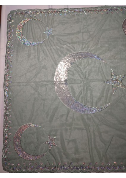 Kına Gecelerinde Damatlar Için Ayyıldız Desenli Kına Örtüsü ve Eldiveni Damat Kına Örtüsü Seti Asker modelleri