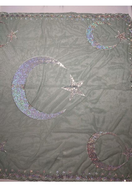 Kına Gecelerinde Damatlar Için Ayyıldız Desenli Kına Örtüsü ve Eldiveni Damat Kına Örtüsü Seti Asker fırsatları