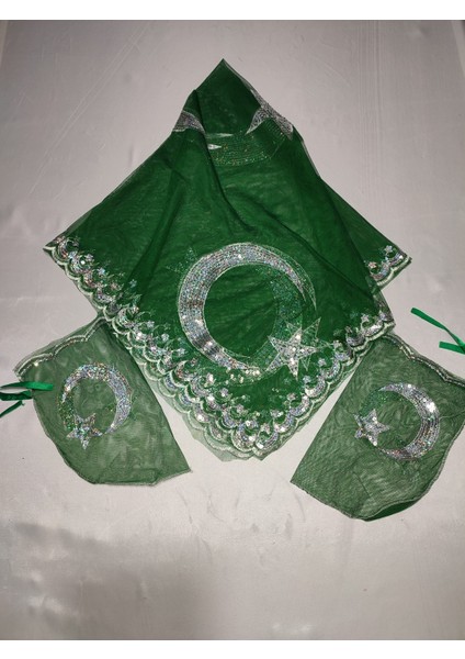 Kına Gecelerinde Damatlar Için Ayyıldız Desenli Kına Örtüsü ve Eldiveni Damat Kına Örtüsü Seti Asker indirimleri