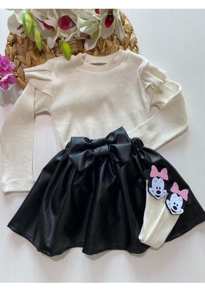 Deri Etek, Krem Badi ve Diz Altı Çorap Takım 24-36 Ay fiyatları