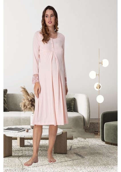 Pembe Hamile Lohusa Gecelik