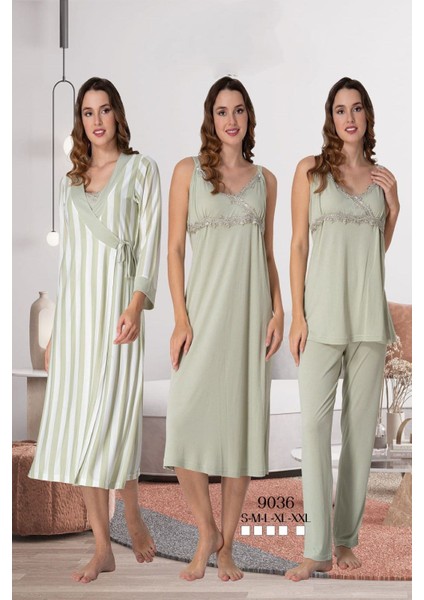 Yeşil Hamile Lohusa Set