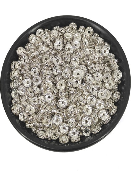 Takı Malzemesi Kristal Taşlı Rondela 8 mm 30 Adet