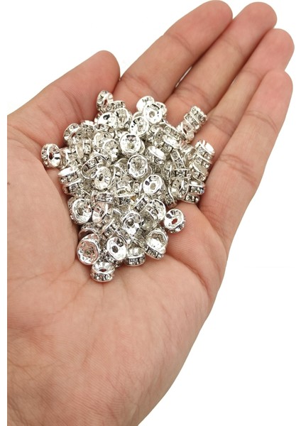 Takı Malzemesi Kristal Taşlı Rondela 8 mm 30 Adet fiyatları