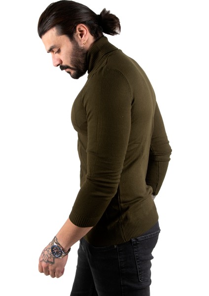 Desenli Tam Balıkçı Yaka Slimfit Erkek Kazak 2301462 indirimleri
