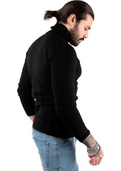 Desenli Tam Balıkçı Yaka Slimfit Erkek Kazak 2301462 indirimleri