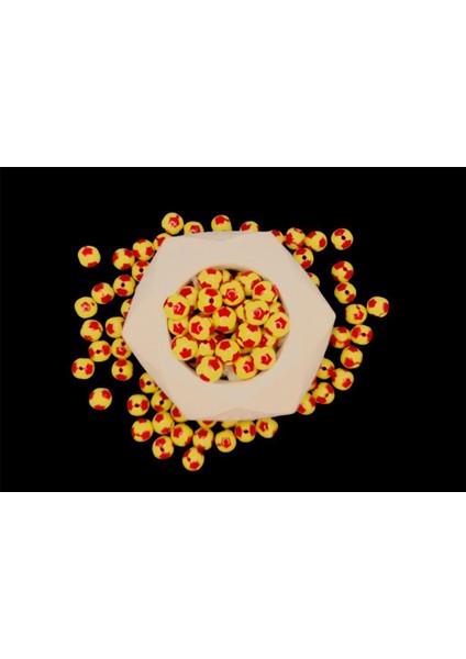 50 Adet Taraftar 12 mm Futbol Topu Boncuk