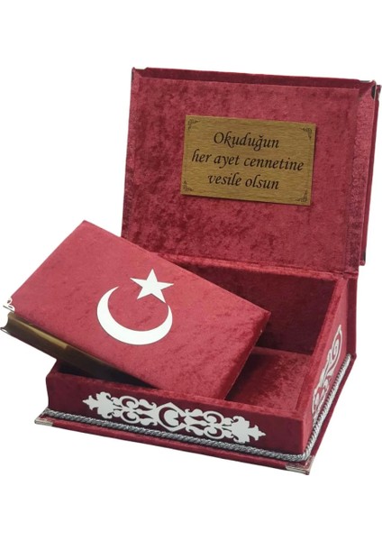 Dini Hediye Seti Kuranı Kerim Ay Yıldız Türk Bayrağı