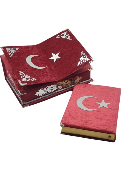Dini Hediye Seti Kuranı Kerim Ay Yıldız Türk Bayrağı