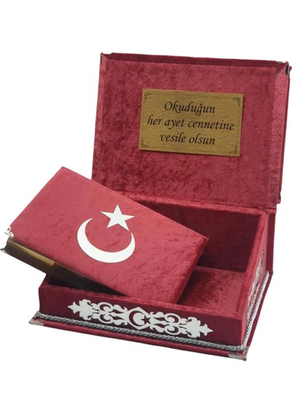 Dini Hediye Seti Kuranı Kerim Ay Yıldız Türk Bayrağı