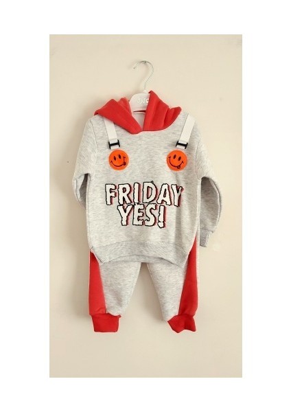 Bebek Kışlık 3 Ip Şardonlu Alt Üst Eşofman Takımı Kapşonlu Gülen Yüz Model fiyatları