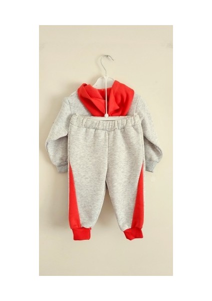 Bebek Kışlık 3 Ip Şardonlu Alt Üst Eşofman Takımı Kapşonlu Gülen Yüz Model modelleri