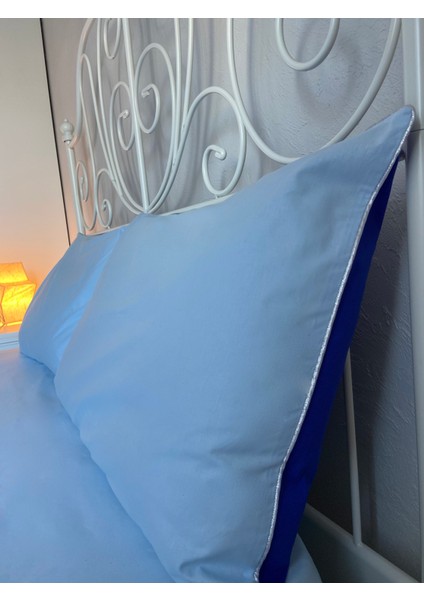 Çift Taraflı Lacivet-Açık Mavi Renkli Yastık Kılıfı modelleri