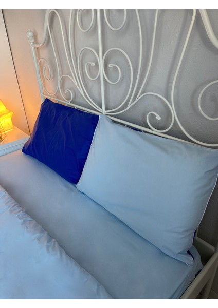 Çift Taraflı Lacivet-Açık Mavi Renkli Yastık Kılıfı fırsatları