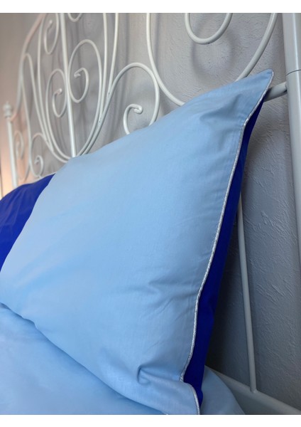 Çift Taraflı Lacivet-Açık Mavi Renkli Yastık Kılıfı indirimleri