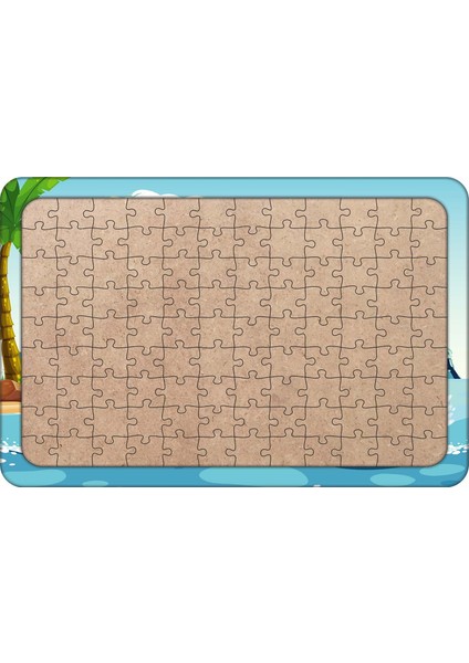 Sürat Teknesi 108 Parça Ahşap Çocuk Puzzle Yapboz Model 1